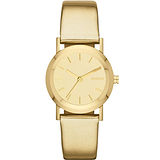 DKNY 璀璨三針時尚女錶-金/28mm NY8858