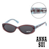 Anna Sui 日本安娜蘇 復古雕刻造型太陽眼鏡(藍+紫) AS62703