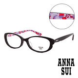 Anna Sui 日本安娜蘇 經典印象派花紋造型平光眼鏡(紫) AS591771