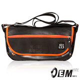 OEM - 輪胎包系列-新製包工藝革命撞色半月型郵差包 - 橘T616-11