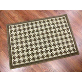 【范登伯格】棕格-亞麻風纖維踏墊-雷門-內附止滑網(60x90cm)