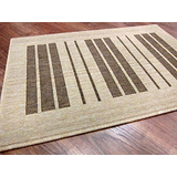 【范登伯格】棕格-亞麻風纖維踏墊-琴鍵-內附止滑網(60x90cm)