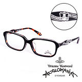 Vivienne Westwood 英國Anglomania英倫龐克徽章光學眼鏡((黑+琥珀) AN24203