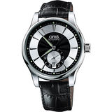 ORIS Artelier 小秒針經典機械腕錶-黑 0162375824054-0752171FC