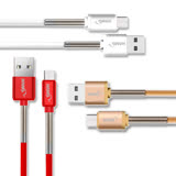 HANG HTC/三星/SONY/LG Micro USB 3A 金屬彈簧快速傳輸充電線(1M)