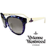 Vivienne Westwood 英國薇薇安魏斯伍德大理石紋面土星太陽眼鏡(紫+白) VW85904