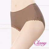 【可蘭霓Clany】保養絲蛋白蕾絲中腰M-XL內褲 貴族褐 2171-13