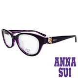 ANNA SUI質感金屬蝴蝶造型眼鏡(紫)AS634-701