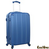 CoolOne 單身貴族直條紋24吋旅行箱(藍色)