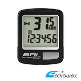 ECHOWELL BRI-9W 多功能自行車無線碼錶 黑