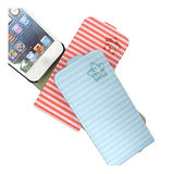 HAPPYMORI Apple iPhone5/5S 條紋星星 掀蓋式皮套