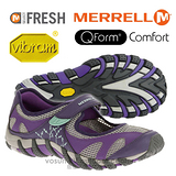 【美國 MERRELL】女 WATERPRO PANDI 水陸兩棲登山運動鞋/娃娃鞋.輕量.適自行車.健走.溯溪.慢跑.抗菌防臭.止滑_紫 J564118