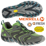 【美國 MERRELL】男 WATERPRO GAULEY 2 水陸兩棲運動鞋/輕量.適健走.溯溪.慢跑.Vibram大底_灰/綠 J65205