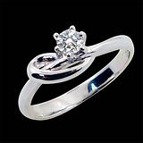 MANSTYLE 只為愛妳 0.12ct 八心八箭鑽石戒指