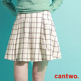 cantwo俏麗復古格紋短裙(共二色)