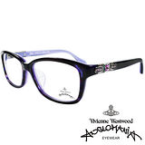Vivienne Westwood 英國Anglomania貴氣土星★閃亮鑲鑽光學眼鏡(紫琥珀)AN28803