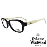 Vivienne Westwood 英國薇薇安魏斯伍德搖滾線條壓紋光學眼鏡(黑+白)VW31802