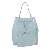 FURLA 皮革手提包附扁袋(天空藍)