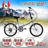 飛馬 20吋6段變速折疊車 -銀