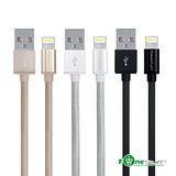 FONESTUFF Apple原廠認證編織鋁合金一米傳輸線(2入)