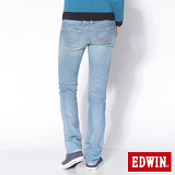EDWIN MISS EG503窄直筒牛仔褲-女-黑色