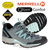 【美國 MERRELL】女新款 蜂鳥輕量系列 Avian Light Sport Gore-Tex 多功能郊山健走鞋 /登山健行.黃金大底.透氣.防水_灰/水藍 ML559510