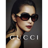 GUCCI- 奢華鍍金款 太陽眼鏡 (黑色)