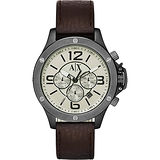 A│X Armani Exchange 率性品味計時錶-灰x咖啡/48mm AX1519