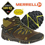 【美國 MERRELL】男新款 ALLOUT BLAZE MID GORE-TEX 多功能中筒登山健走鞋/郊山鞋_咖啡 32765