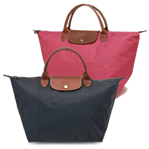 Longchamp 短把中型可摺疊水餃包_多色任選