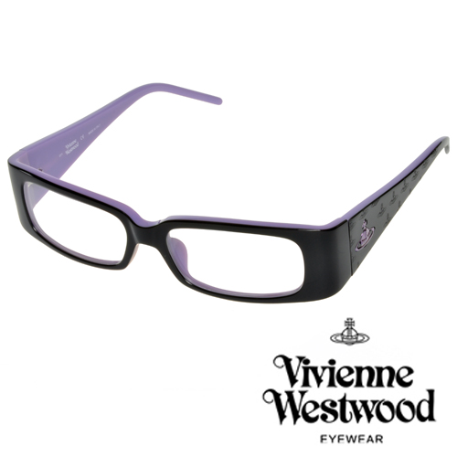 Vivienne Westwood 英國薇薇安魏斯伍德英倫搖滾★立體土星壓紋光學眼鏡(黑+紫)VW11602