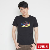 EDWIN 網路限定 立體配色ED短袖T恤-男-黑色