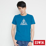 EDWIN 網路限定 三角漩渦幾何圖短袖T恤-男-灰藍