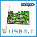archgon亞齊慷 PCI-E Gen2 x4 USB 3.1 2埠Type A + C 擴充介面卡