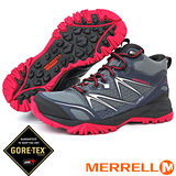 【美國 MERRELL】女款 CAPRA BOLT MID GORE-TEX 多功能防水透氣中筒登山健行鞋.登山鞋/GRIP耐磨抓地鞋底.抗菌防臭鞋墊/J35944 灰紅