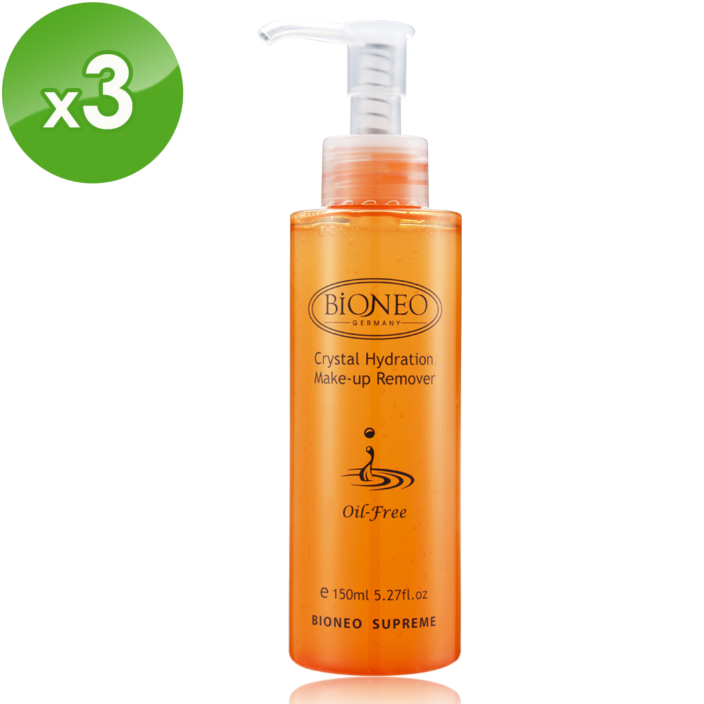 【BIONEO 德國百妮】無油晶透卸妝凝露x3入(150ml*3瓶)