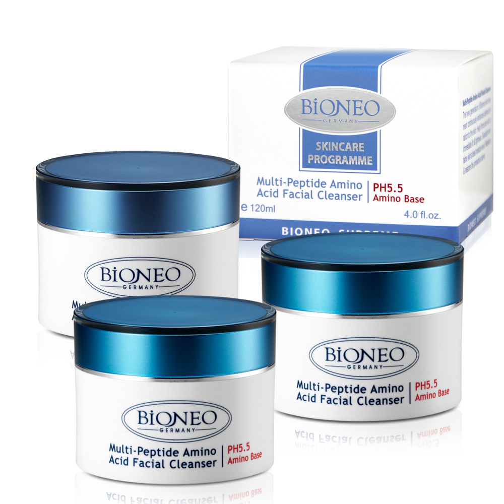 【BIONEO 德國百妮】多元胜肽胺基酸洗面霜(120ml/瓶)x3瓶