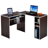 邏爵家具-伸縮轉角電腦桌/書桌/L型桌