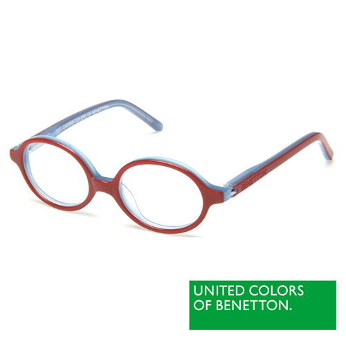 BENETTON 班尼頓 專業兒童眼鏡造型圓框設計系列(紅藍 BB009-84)