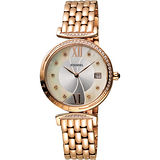 Standel Luxury 詩丹麗極光系列真鑽女錶-珍珠貝x玫塊金/32mm 5S1501-121DRG-WM