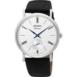 SEIKO 精工 Premier 羅馬時尚小秒針手錶-銀/38mm 6G28-00X0P(SRK035J1)