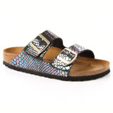 勃肯BIRKENSTOCK 1003463。ARIZONA亞利桑那 經典二條拖鞋(閃亮石紋.變色黑)