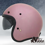 【Nikko N-500 素色】內置遮陽鏡片│時尚復古│半罩│騎士帽│復古帽│台灣製造