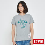 EDWIN 滑板印花T恤-男-麻灰
