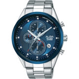 ALBA雅柏 ACTIVE 日系計時男錶-藍/44mm VD57-X106B(AM3461X1)
