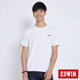 EDWIN 基本W搭配短袖T恤-男-白色
