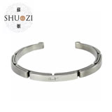 SHUZI™ 白鋼手鐲 細版 - 美國製造 BC-S04