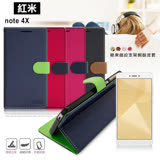 【台灣製造】FOCUS 小米 紅米Note 4X 糖果繽紛支架側翻皮套
