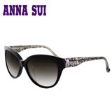 Anna Sui 日本安娜蘇晶鑽蕾絲鏡腳設計太陽眼鏡 黑色- AS875-009
