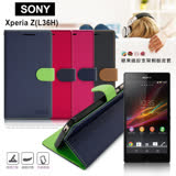 【台灣製造】FOCUS SONY Xperia Z 糖果繽紛支架側翻皮套